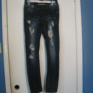 Machine Pour Neuf Mode Jeans 29/7 Juniors 7 Ripped Destroyed Skinny NWT
